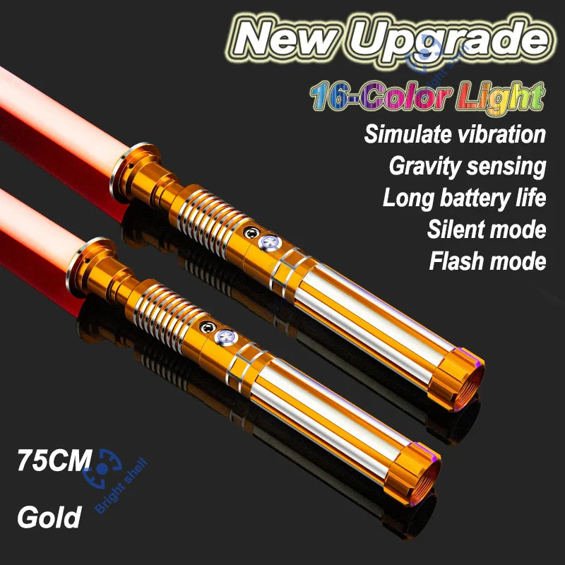 RGB Metal Lightsaber Toy – 15-Color Changing Laser Sword with Sound Effects, Force FX Jedi Blaster Gift for Kids