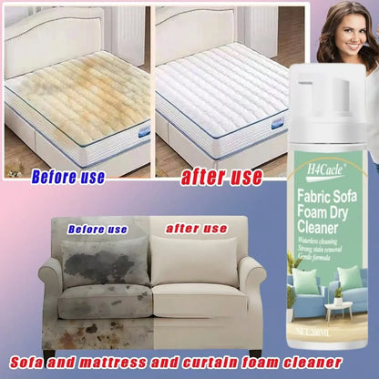 Fabric Sofa Foam Dry Cleaner – Multi-Functional No-Water Stain Remover for Upholstery, Carpet, Curtains & Clothing Care