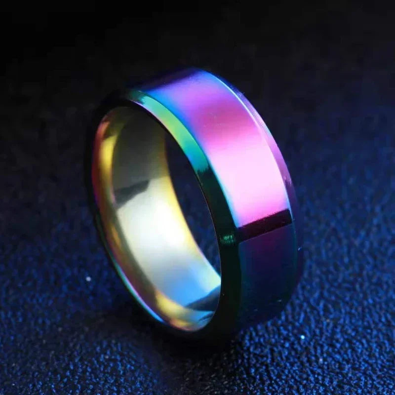 New Stainless Steel Titanium Ring - Simple Trendy Metal Rings for Women & Men, Party Jewelry Punk Accessories