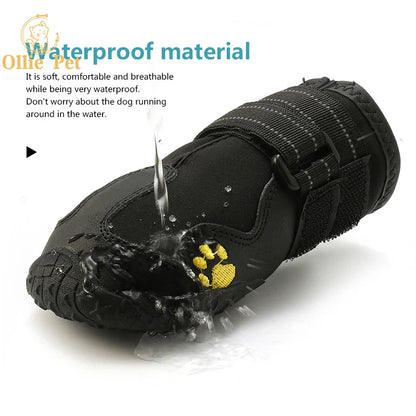 Dog Shoes Waterproof Rain Boots — Anti-Slip, Warm Snow & Reflective Protection for Small and Large Pets