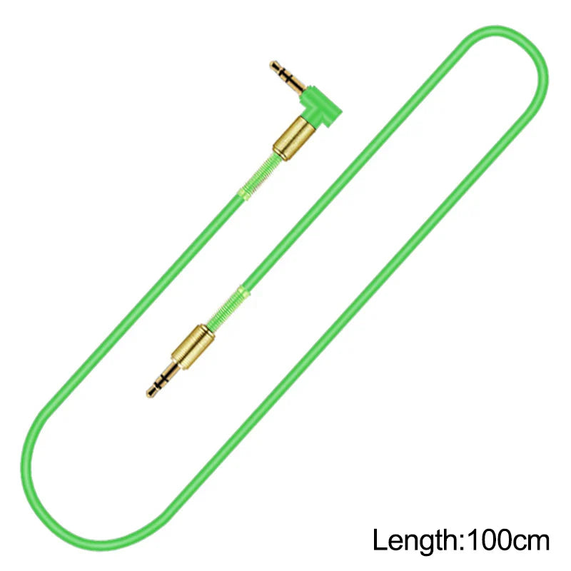 3.5mm Male-to-Male Audio Aux Cable — For Samsung Car Headphone & Speaker Wire