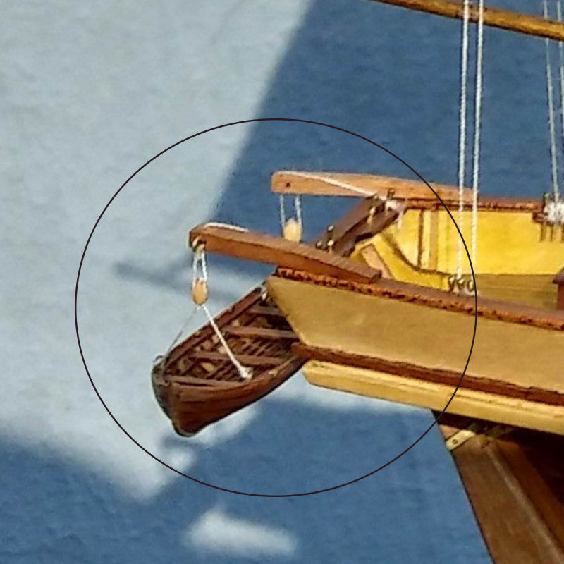 1/96 Mini Wooden Lifeboat Model Kit – Hand-Assembled Boat Toy
