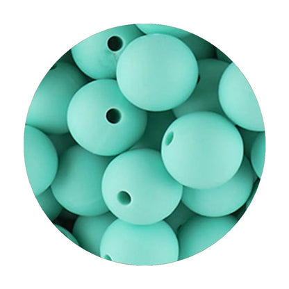 50Pcs Silicone Spacer Beads - 9/12/15mm Round Loose Beads for DIY Necklace Bracelet Jewelry Making