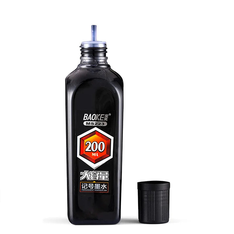 BAOKE MS223 Permanent Marker Ink – 200ml High-Capacity Refill Ink Bottle