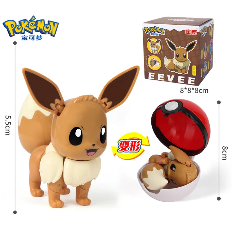 Pokemon Action Figures Set – Pikachu, Gengar, Dragonite, Snorlax & Pokeball Toys
