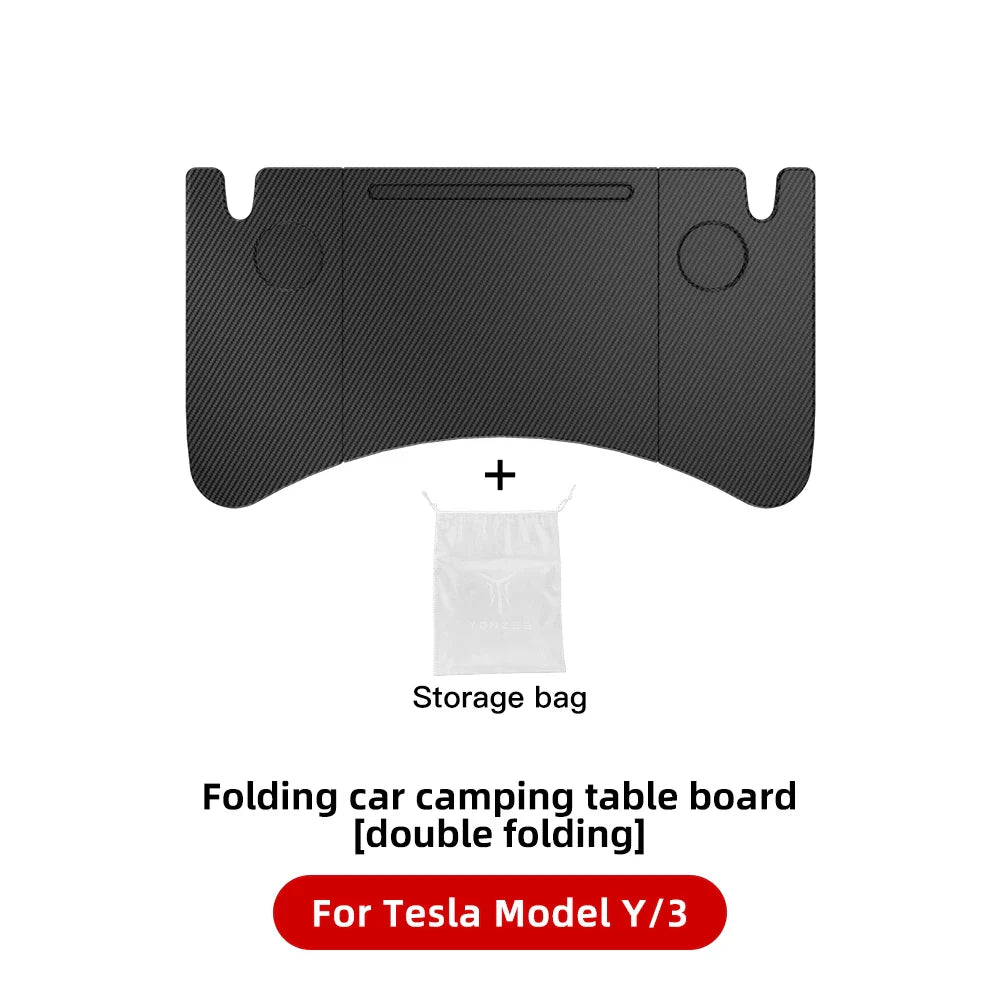 YZ Portable Steering Wheel Laptop Tray for Tesla Model 3/Y/X/S 2018-2025 – Travel Desk & Car Office Table Accessory