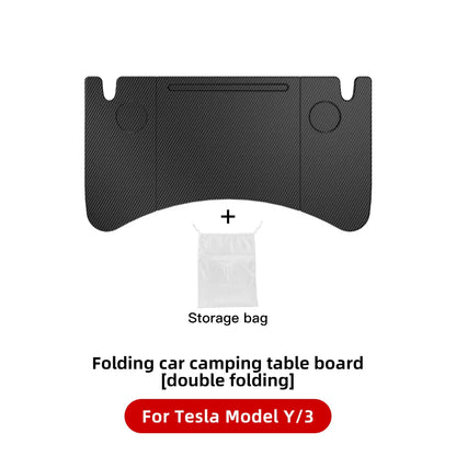 YZ Portable Steering Wheel Laptop Tray for Tesla Model 3/Y/X/S 2018-2025 – Travel Desk & Car Office Table Accessory