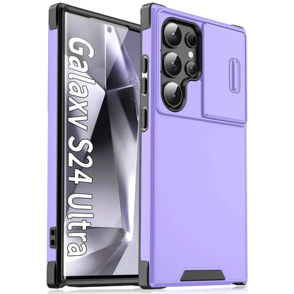 Slide Camera Armor Matte Samsung Case – Shockproof Cover for Galaxy S20–S25 Ultra/Plus/FE & Note 20 Ultra