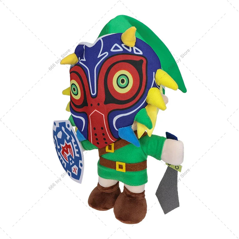 The Legend of Zelda Plush Toy – Link with Mask Soft Stuffed Cartoon Doll for Kids, Perfect Gift