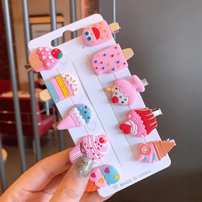 Girls Cartoon Unicorn Hair Clips - Cute Kids Hairpins, Barrettes and Fashion Hair Accessories Set