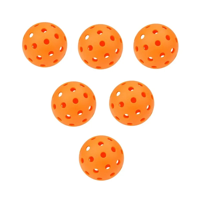 6/12pcs Indoor Pickleball Balls – Colorful & Durable 40-Hole 72mm Training & Practice Balls for Entertainment