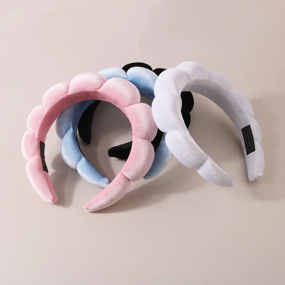 Sponge Spa Headband with Wristbands – Wide Padded Face Washing, Skin Care, Makeup Removal & Shower Headband for Women & Girls