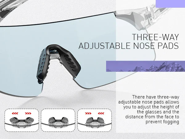 SCVCN Photochromic Sunglasses for Cycling & Outdoor Sports - Men & Women's MTB Climbing Eyewear, Driving Bicycle Goggles