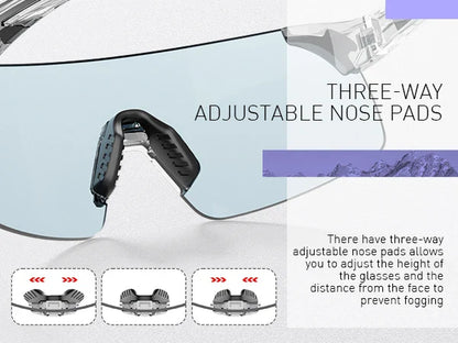 SCVCN Photochromic Sunglasses for Cycling & Outdoor Sports - Men & Women's MTB Climbing Eyewear, Driving Bicycle Goggles