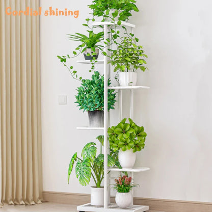 Cordlal Iron Plant Stand 6/7/8-Layer Flower Pot Holder Rack Organizer for Home Garden Decor