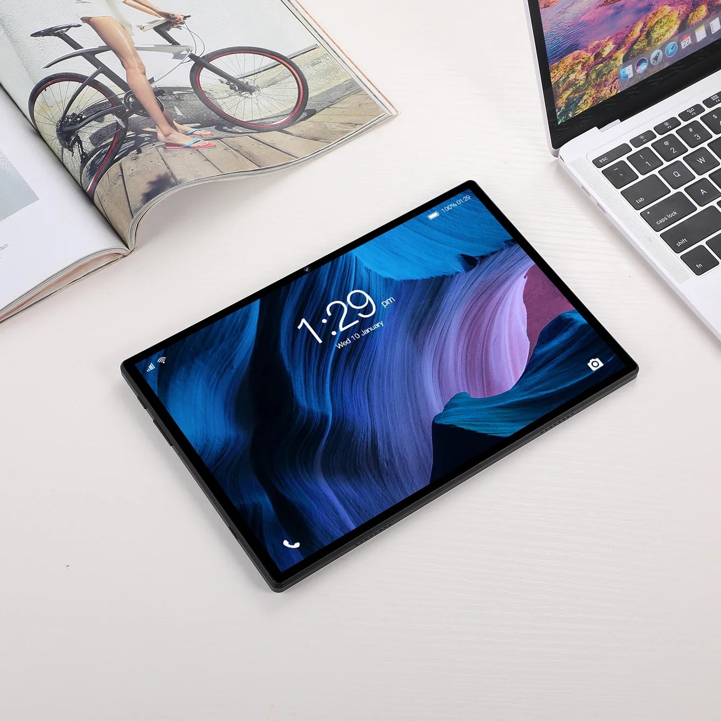 BDF 10.1" Android Tablet – Octa-Core, Dual SIM, 3G Call, Dual Cameras, 4GB RAM 64GB ROM, WiFi & Bluetooth