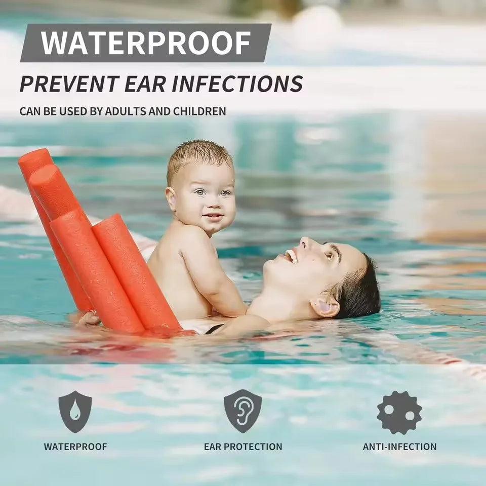 Soft Silicone Earplugs – Reusable Waterproof Noise-Canceling Gel Ear Plugs for Sleeping, Swimming & Flying