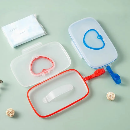 Portable Baby Wipe Dispenser – Refillable Wet Tissue & Mask Holder, Reusable Travel Storage Box