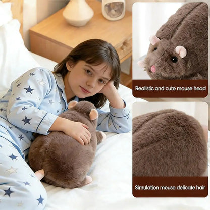 Cute Mouse Plush Doll - 40/90cm Oversized Cartoon Flower Branch Animal Toy & Birthday Gift for Kids