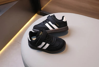 Children’s Fashion Sport Shoes – PU Leather Ergonomic Soft-Soled Sneakers for Boys and Girls