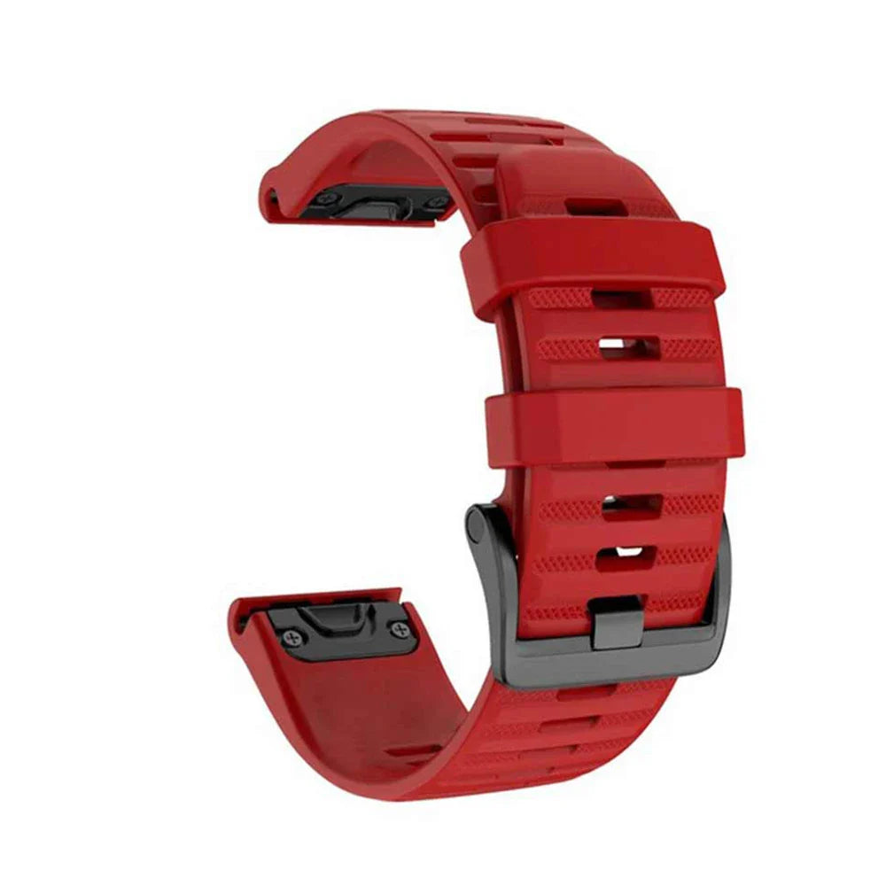 Silicone Quick-Release Watch Bands for Garmin Fenix 3/5/6/7 – 20/22/26mm EasyFit Wrist Strap