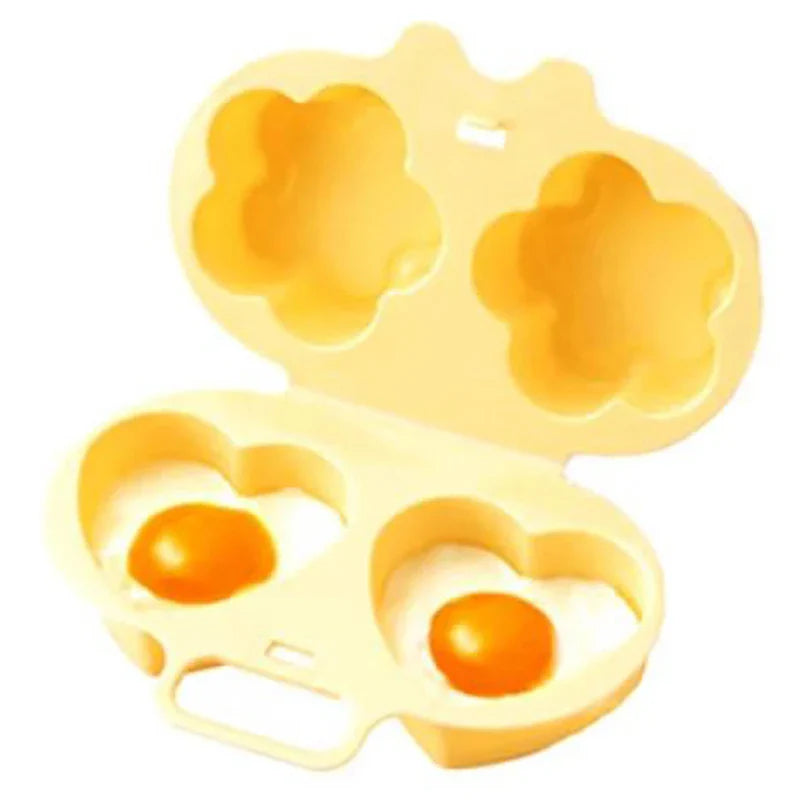 Microwave Egg Steamer Mold – Flower & Heart Shape Cooker for Easy Breakfast Eggs