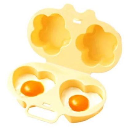Microwave Egg Steamer Mold – Flower & Heart Shape Cooker for Easy Breakfast Eggs