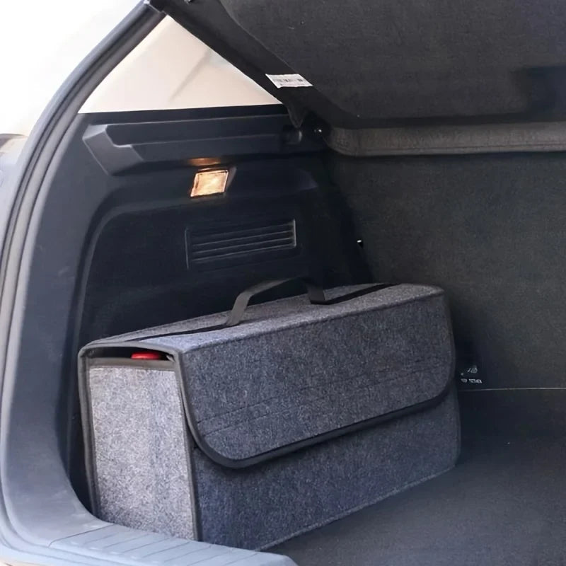 Anti-Slip Compartment Boot Storage Organizer – Soft Felt Car Trunk Organizer & Tool Storage Box, Car Accessories