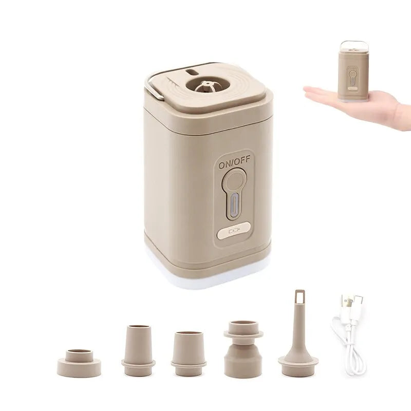 Portable Wireless Electric Air Pump: Inflator/Deflator for Inflatable Cushions, Air Beds, Boats, Swimming Rings
