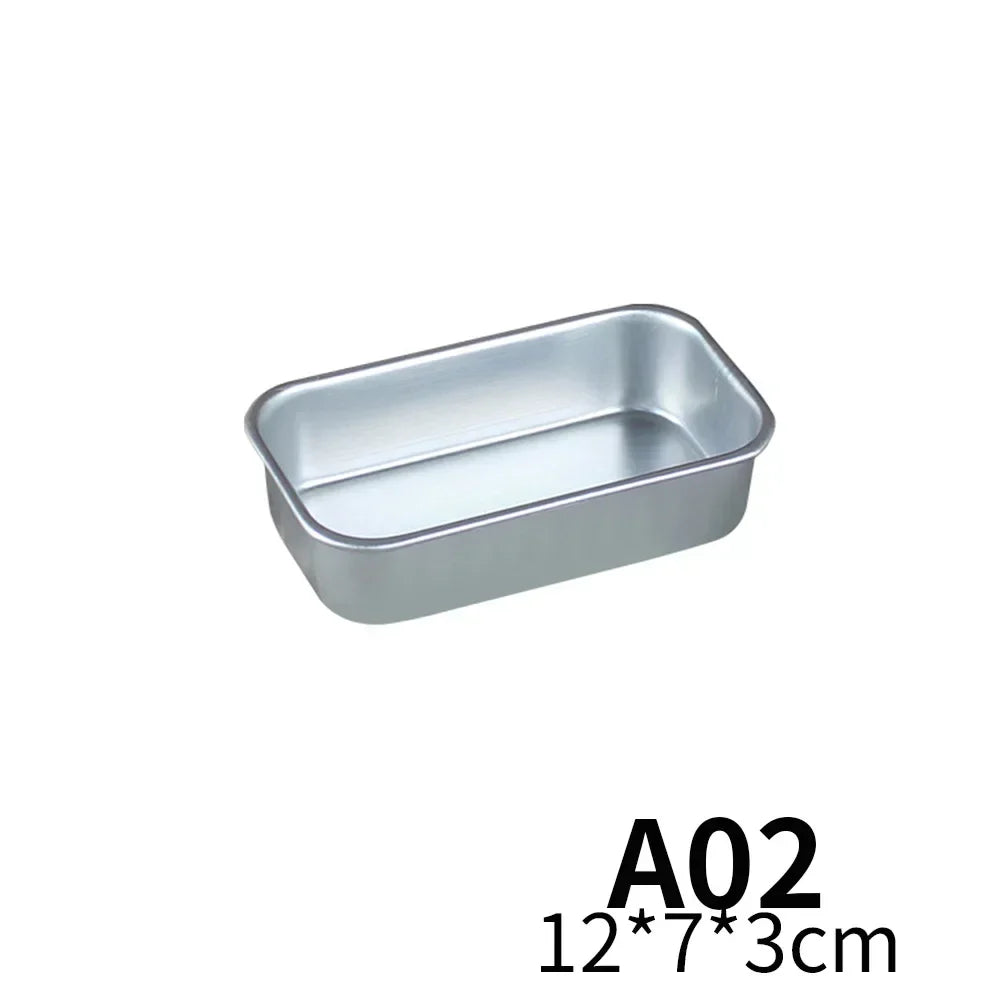 5-Size Aluminum Loaf Pan Set – Non-Stick Rectangle Baking Molds for Bread, Cake, Brownie, Cheese & Pastry