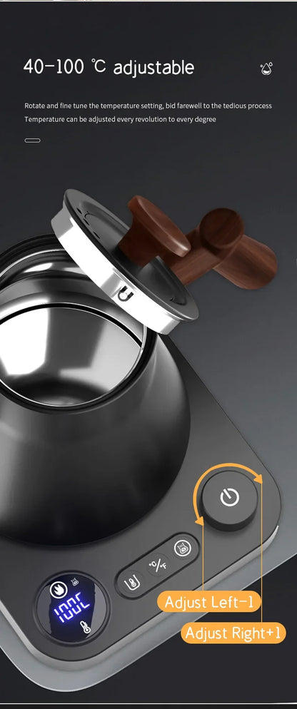 1200W Electric Gooseneck Kettle - Intelligent Constant Temperature Control Coffee & Tea Pot, Portable Hand Brewed Kettle