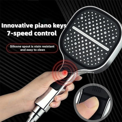 Large 7 Modes Adjustable Shower Head - High-pressure Water-saving Mixer Nozzles for Bathroom, Shower Accessories