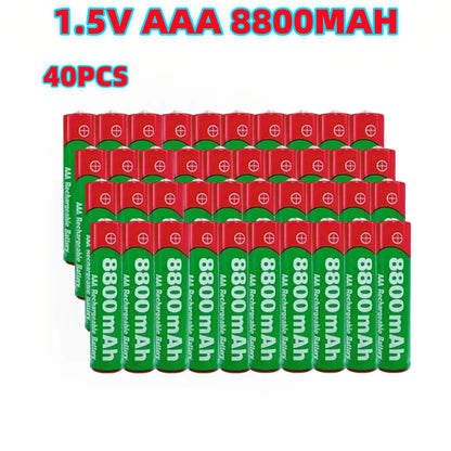 NEW 8800mAh Rechargeable AAA Alkaline Battery – 1.5V for Clocks, Mice, Computers, Toys & More