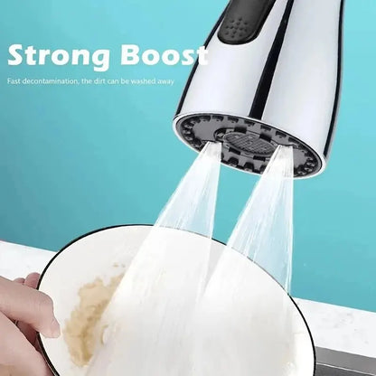 Metal Alloy Faucet Extender with 3 Modes – Water-Saving Home Shower Spray Filter