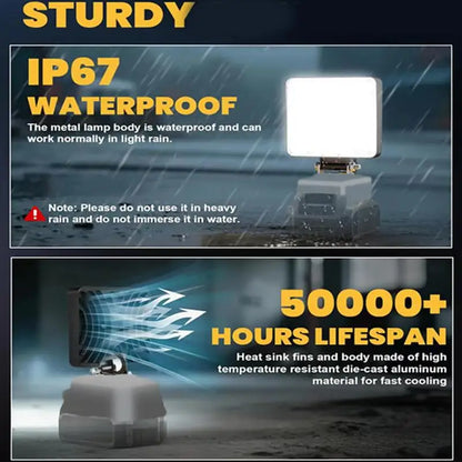 21V Electric Tool with Universal Lithium Battery – LED Work Light & Floodlight for Auto Repair, Outdoor Construction & Long-Term Use