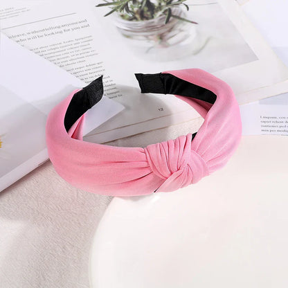 New Knotted Headbands for Women & Girls – Solid Color Hair Bands, Simple Retro Hair Hoop, Makeup Headwear, Hair Accessories