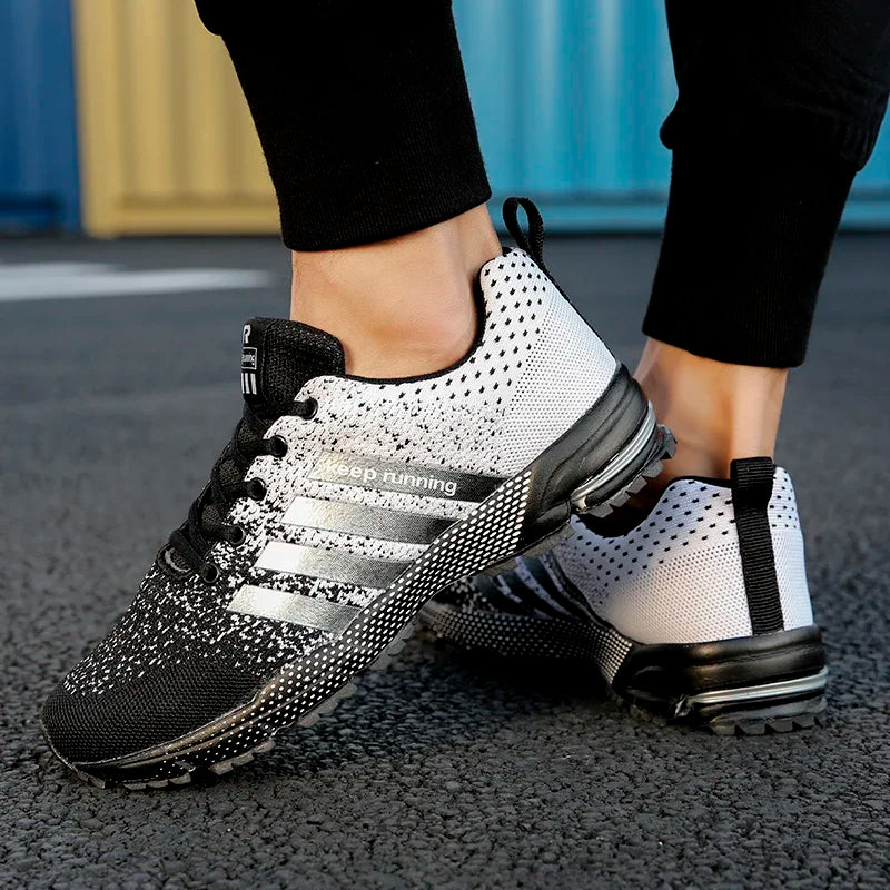 Men’s Air Cushion Running Shoes – Breathable Lightweight Marathon Sneakers for Athletic Training, Comfortable for Women