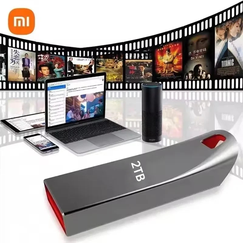 Xiaomi 2TB USB 3.0 Metal Flash Drive - High-Speed Pendrive, Available in 1TB, 512GB, 256GB, Waterproof USB Storage