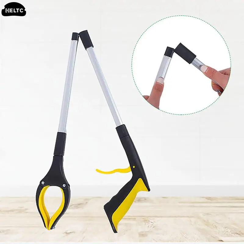 81cm Foldable Litter Picker - Portable Long Handle Garbage Grabber, Arm Extender Tool for Garden and Outdoor Clean-Up
