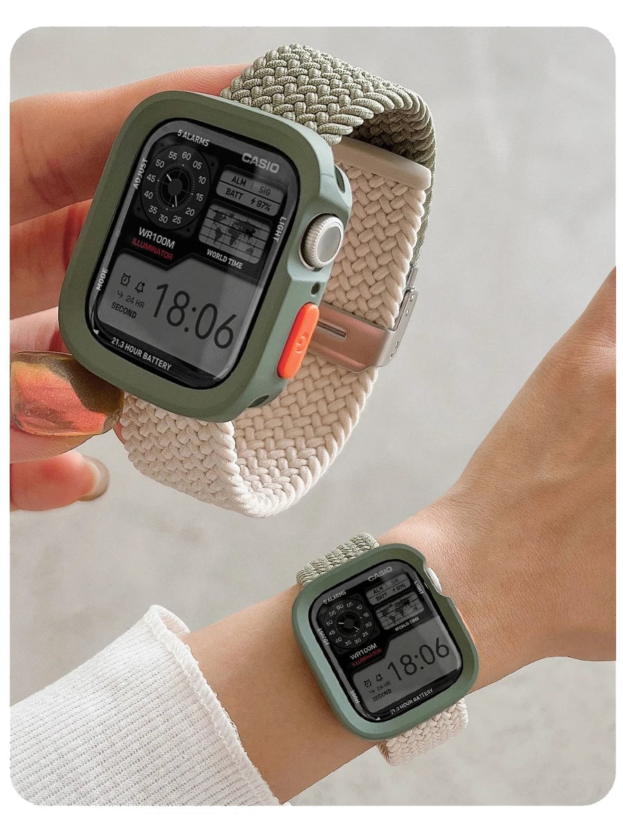 Candy Silicone Apple Watch Case & Strap - Protective Band Cover for Series 11 10 9 8 7 SE 6 5 4 Ultra 49mm 45mm 41mm 44mm 40mm