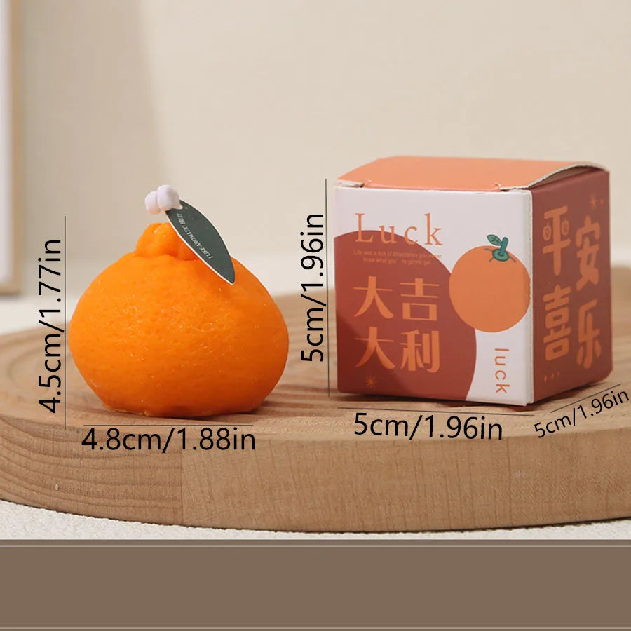 Internet Celebrity Ugly Orange Aromatherapy Candle – Soy Wax Creative Gift, Shooting Props & Scene Decoration Ornament