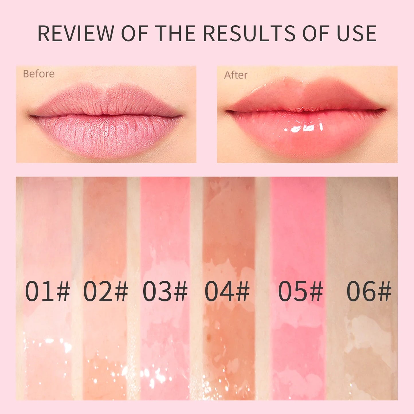 Crystal Jelly Lip Oil – Moisturizing & Plumping Tinted Lip Gloss for Sexy, Glossy Lips