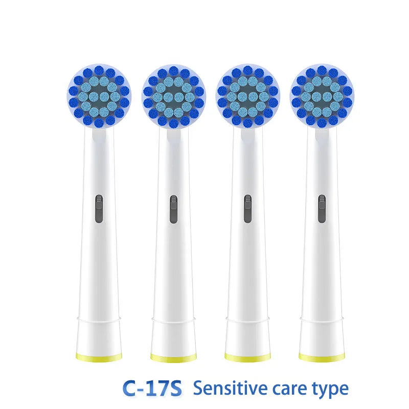 4Pcs 3D Oral B Toothbrush Heads - Replacement Brush Attachment for Braun Oral B, Oral Toothbrush Heads, Compatible with Oral B Nozzles