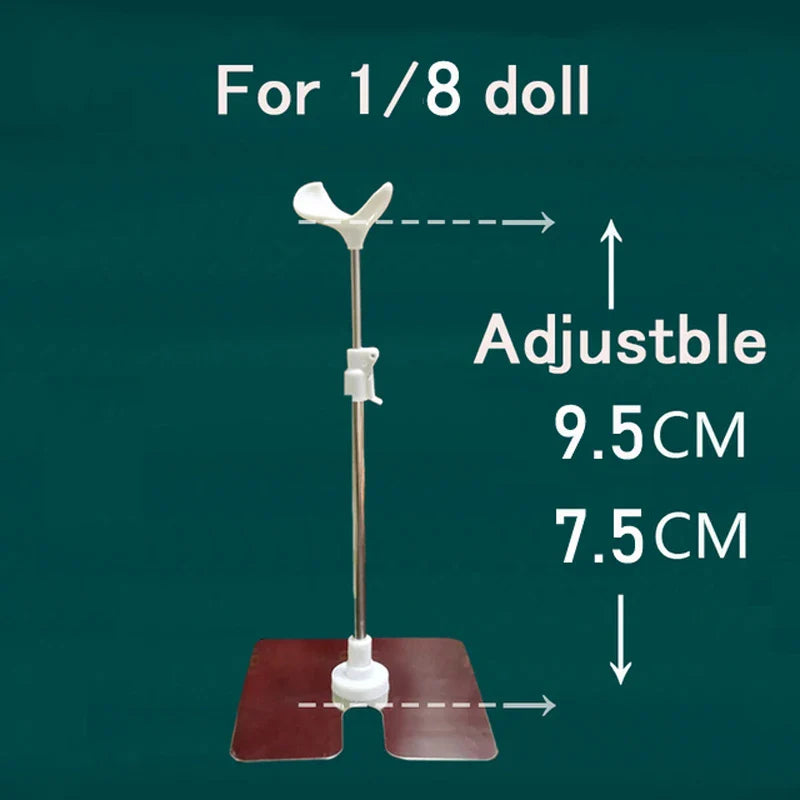 Adjustable Stainless Steel Doll Stand — 1/3, 1/4, 1/6 Universal Display Holder for BJD Dolls
