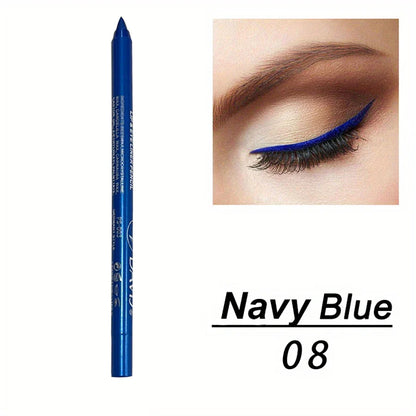 14 Color Metallic Eyeliner Pen – High Pigmented, Pearly Shimmer, Smokey & Punk Style, Long-Lasting & Waterproof