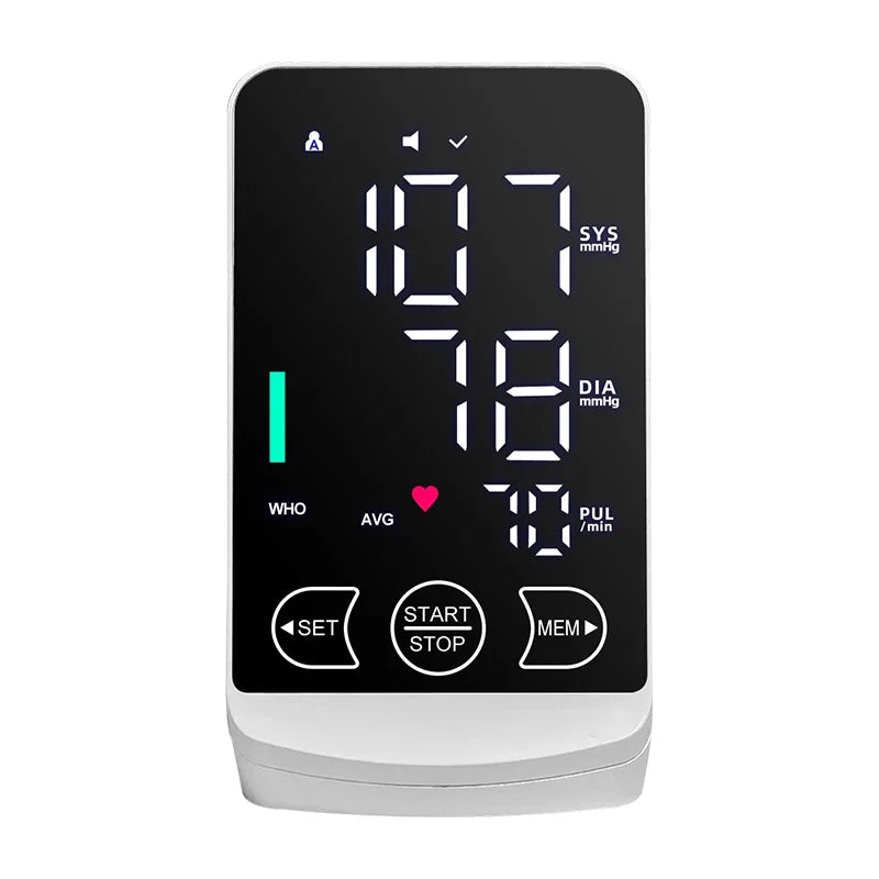 Rechargeable Arm Blood Pressure Monitor – Digital Tensiometer with Large Display & English/Spanish Voice