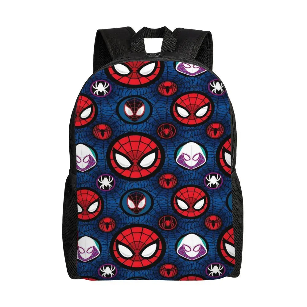 Custom Spider-Man Web Backpack – Water-Resistant School & College Bag for Men and Women