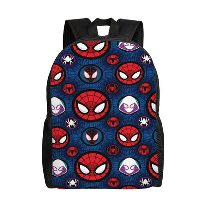 Custom Spider-Man Web Backpack – Water-Resistant School & College Bag for Men and Women