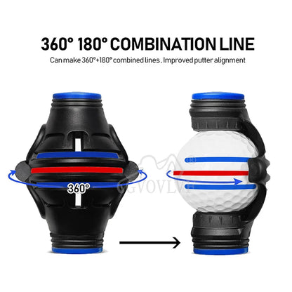 New Golf Ball Markers: 360-Degree and 180-Degree Line Drawing Alignment Tool Kit for Golfers - Golf Ball Line Drawing Marker