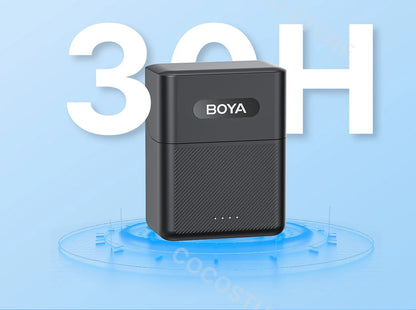 BOYA BY-V3 Wireless Lavalier Microphone – Lapel Mic for iPhone, iPad, Android, USB-C, Gaming, Video Recording & Streaming